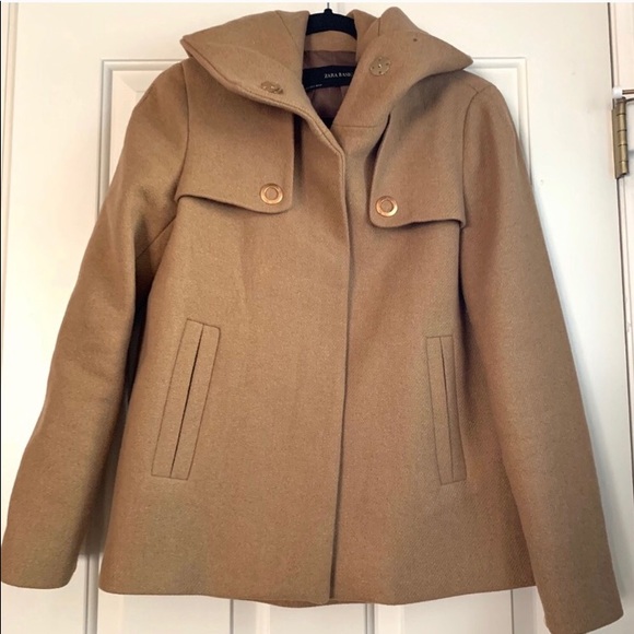 Zara Jackets & Coats Zara Short Camel Coat Poshmark